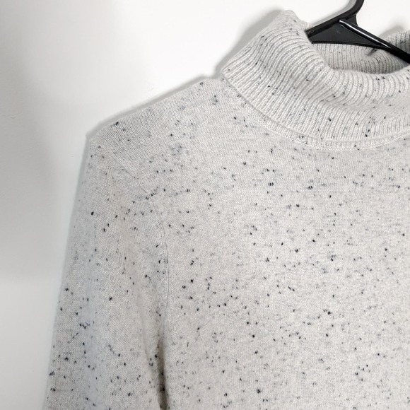 Lands End 100% Cashmere Turtleneck Sweater, gray XS - Picture 4 of 6